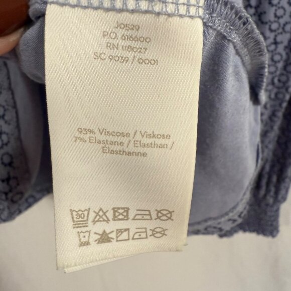 Boden Blue Mini Floral V-Neck Button Up Smocked Detail Blouse Size 6 - Picture 6 of 8